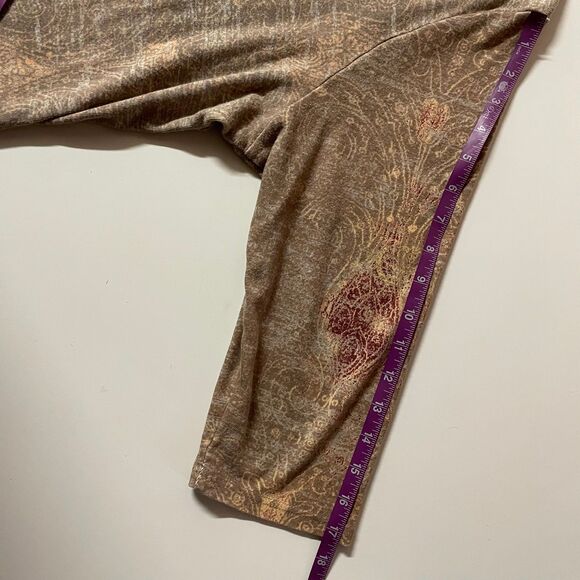 Vintage Gloria Banderbilt Y2K Café de Paris Printed 3/4 Sleeve Shirt Size 2X EUC - Picture 7 of 10